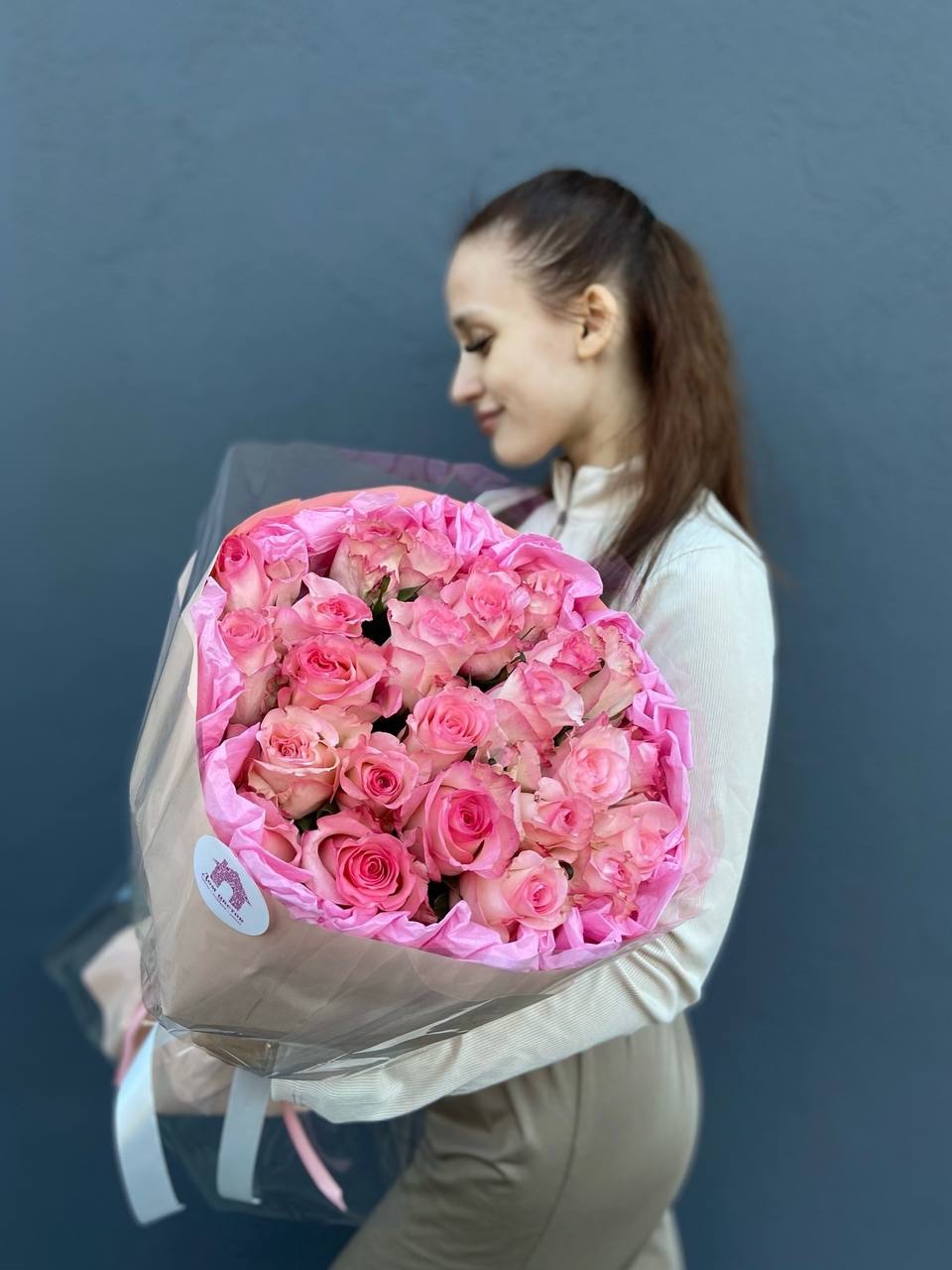 img_2010 Букет роз,нежно-розовых, 25шт - Дом Цветов - Цветы и букеты в Краснодаре!